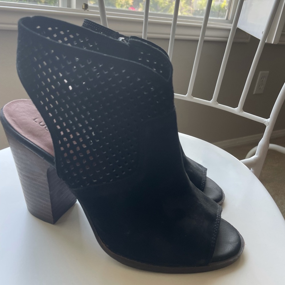 Lucky peep toe booties